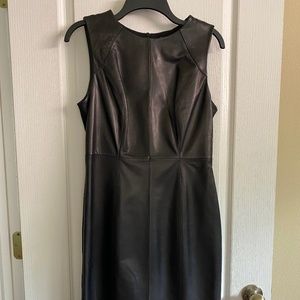 Antonio Melanie Leather Sheath dress